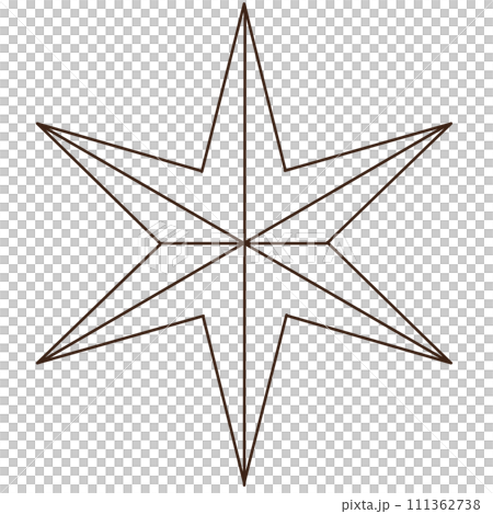 星形 線画イラスト 星形 線画イラスト 111362738
