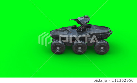 Military futuristic battle car, tank. 3d rendering. 111362956