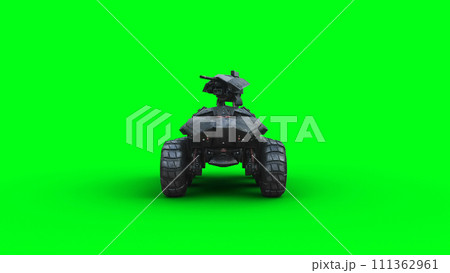 Military futuristic battle car, tank. 3d rendering. 111362961