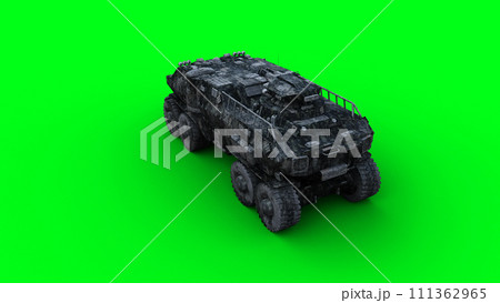 Military futuristic battle car, tank. 3d rendering. 111362965