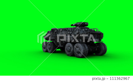 Military futuristic battle car, tank. 3d rendering. 111362967