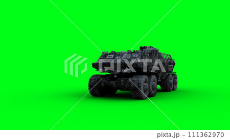 Military futuristic battle car, tank. 3d rendering. 111362970