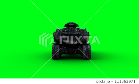 Military futuristic battle car, tank. 3d rendering. Military futuristic battle car, tank. 3d rendering. 111362971