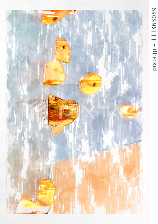 スケッチ風 ボルダリング ボルダリングウォール 壁 木製 ホールド  ボルダリングジム 111363089