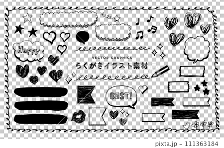 Doodle illustration material Doodle illustration material 111363184