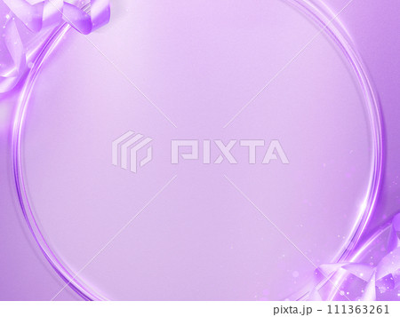 リボンをあしらった紫の背景素材 リボンをあしらった紫の背景素材 111363261