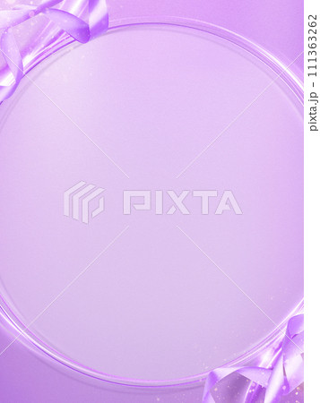 リボンをあしらった紫の背景素材 111363262