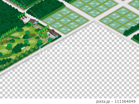 郊區的插圖鄉村景觀插圖。 111364049