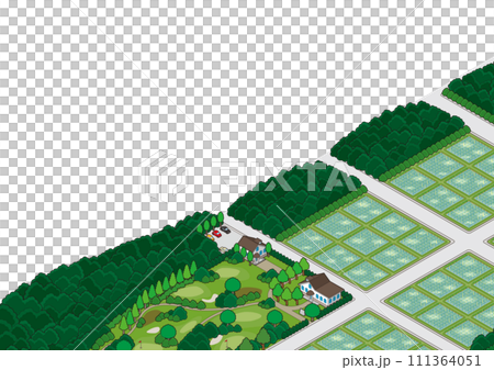 郊區的插圖鄉村景觀插圖。 111364051