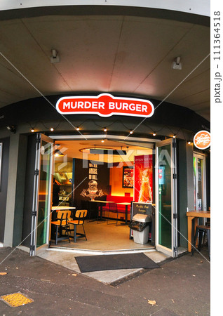 ニュージーランドのハンバーガーショップ ニュージーランドのハンバーガーショップ 111364518