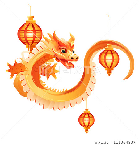 chinese new year of dragon icon zodiac sign for greeting card asian flyer invitation poster chinese new year of dragon icon zodiac sign for greeting card asian flyer invitation poster 111364837