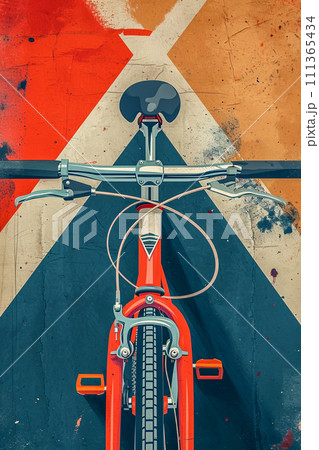 Close up view of a retro bicycle 111365434