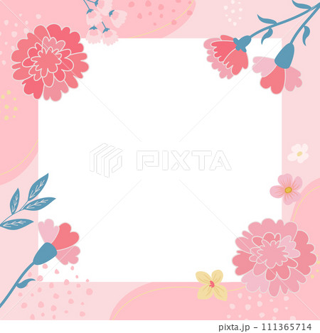 母の日のカーネーションのデザインのバナー背景。ベクターイラスト。 母の日のカーネーションのデザインのバナー背景。ベクターイラスト。 111365714