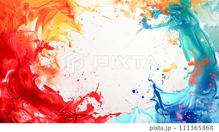 カラフルな背景、PPTやホームページのバックグランドイメージ。 111365868