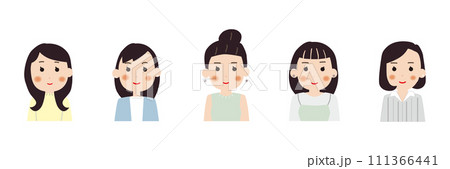 人物女性アバターアイコンセット 111366441