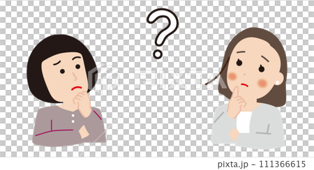 young couple wondering 111366615