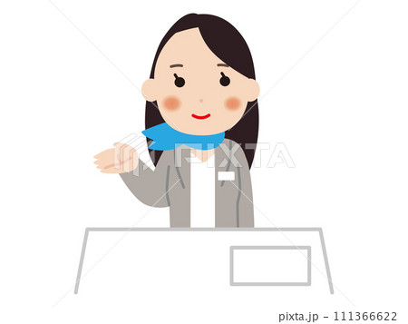 受付ので案内をするビジネスウーマン 受付ので案内をするビジネスウーマン 111366622