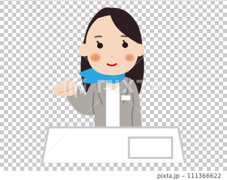 受付ので案内をするビジネスウーマン 受付ので案内をするビジネスウーマン 111366622
