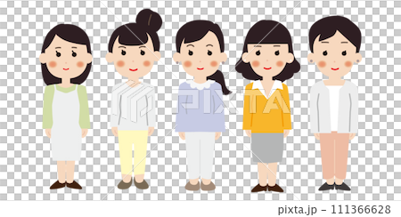 People female avatar icon set 111366628