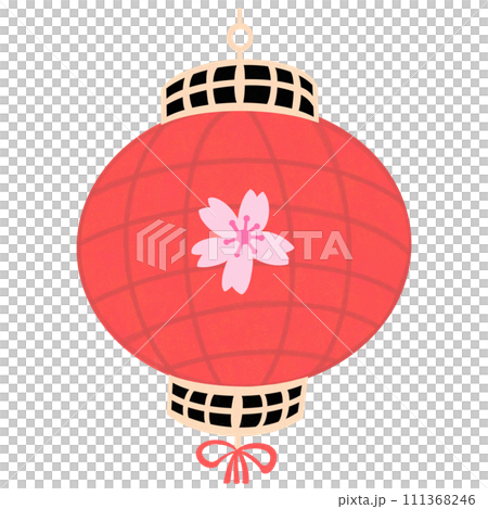 The traditional Japanese light "shoshin" is made from bamboo and paper and uses candles as the light source. It has a cherry blossom pattern. The traditional Japanese light "shoshin" is made from bamboo and paper and uses candles as the light source. It has a cherry blossom pattern. 111368246