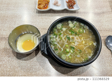 Jeonju Bean Sprout and Rice Soup Kong-namul-gukbap Korean haejangguk Jeonju Bean Sprout and Rice Soup Kong-namul-gukbap Korean haejangguk 111368329