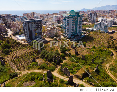Drone photo of Naula Ancient City ruins Drone photo of Naula Ancient City ruins 111369178