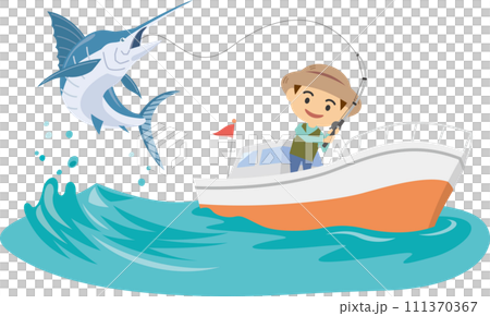 Image illustration of marlin fishing 111370367
