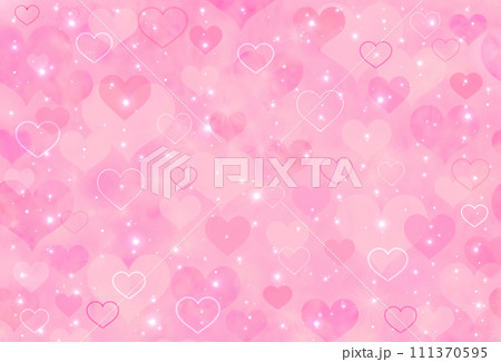 キラキラハートの背景 キラキラハートの背景 111370595