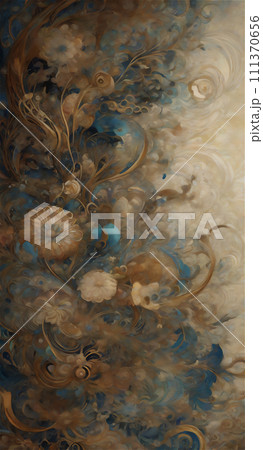 花模様の背景デザイン　AI画像 111370656