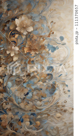 花模様の背景デザイン　AI画像 111370657