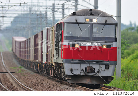 千歳線 島松ー北広島 JR貨物 DF200-102(鷲別) 千歳線 島松ー北広島 JR貨物 DF200-102(鷲別) 111372014