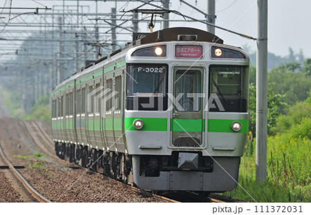 千歳線 島松ー北広島 JR北海道 721系 F-3022編成(札幌) エアポート 千歳線 島松ー北広島 JR北海道 721系 F-3022編成(札幌) エアポート 111372031