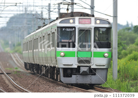千歳線 島松ー北広島 JR北海道 721系 F-5201編成(札幌) エアポート 千歳線 島松ー北広島 JR北海道 721系 F-5201編成(札幌) エアポート 111372039