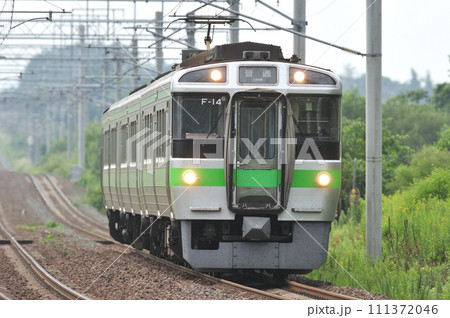 千歳線　島松ー北広島　JR北海道　721系　F-14編成（札幌） 111372046