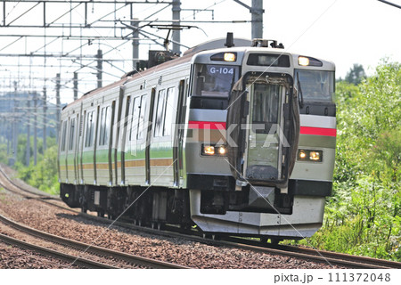 千歳線　島松ー北広島　JR北海道　731系　G-104編成（札幌） 111372048
