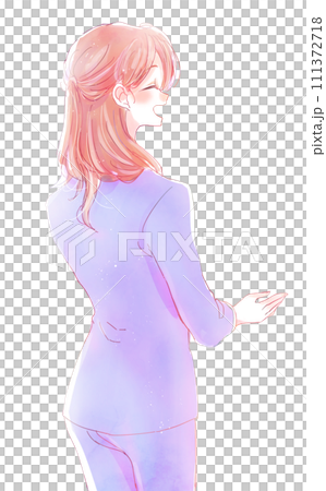 話しているビジネスパーソン 女性 話しているビジネスパーソン 女性 111372718