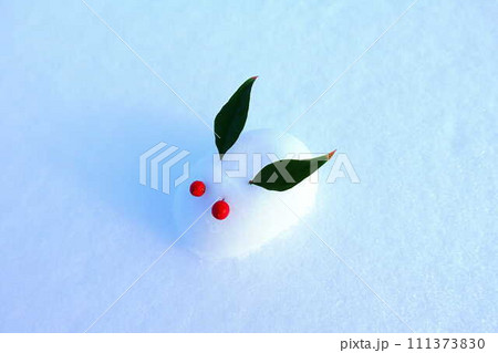 雪うさぎ 雪像 ウサギ うさぎ 兎 雪うさぎ 雪像 ウサギ うさぎ 兎 111373830