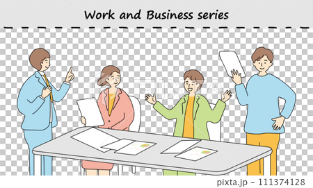 商業場景：人們開會 111374128