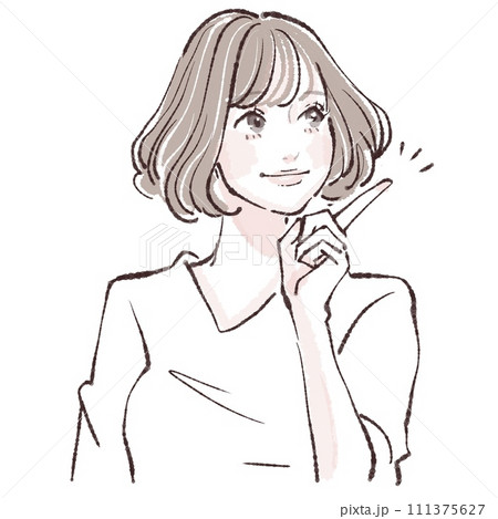 指をさす/説明する/指差し/ポイント/解説/説明/注目/教える/先生/解説者/アドバイス/黒板/授業 111375627