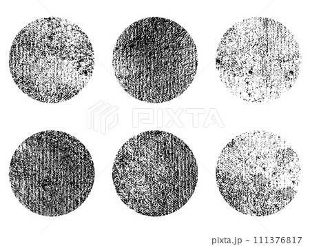 Grunge post Stamps Collection, circles. Banners, logos, Icons, labels and badges set . Vector distressed textures 111376817