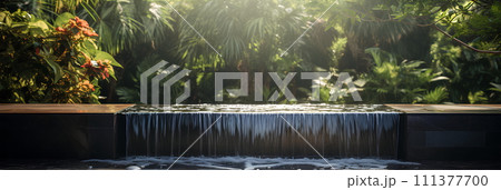 Illustration of water garden decoration in...のイラスト素材 [111377700] - PIXTA