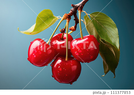 Fresh organic cherries close-up Fresh organic cherries close-up 111377853