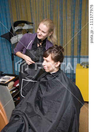 In a hair salon In a hair salon 111377976