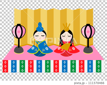 ひな祭りのおひな様とおだいり様 ひな祭りのおひな様とおだいり様 111378466
