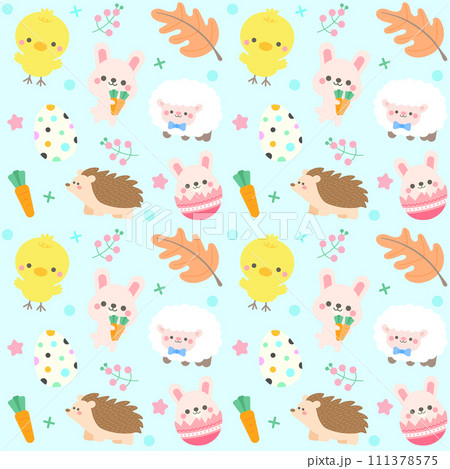 kid spring easter hand drawn seamless patterns fabric textiles clothing wrapping paper cover banner home decor cute pattern backgrounds Vector illustration kid spring easter hand drawn seamless patterns fabric textiles clothing wrapping paper cover banner home decor cute pattern backgrounds Vector illustration 111378575