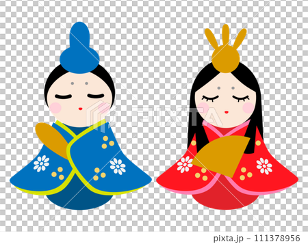 桃の節句のおひな様とおだいり様 111378956
