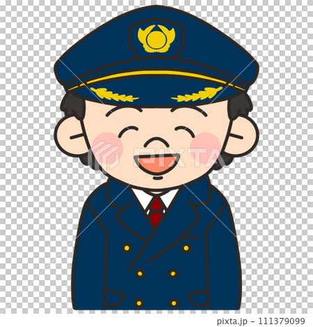 一名男飛行員面向前方微笑的插圖 一名男飛行員面向前方微笑的插圖 111379099