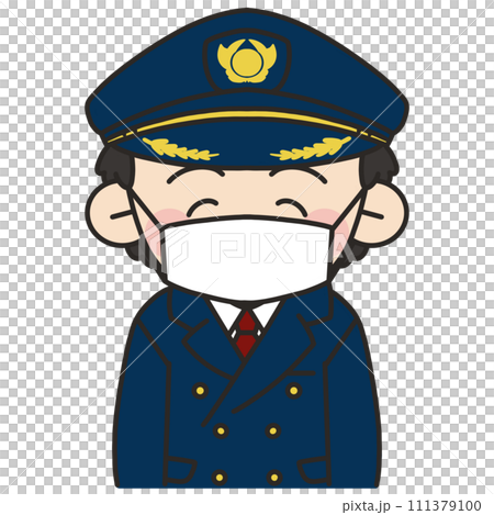 一名男飛行員戴著面具、面向前方的插圖 一名男飛行員戴著面具、面向前方的插圖 111379100