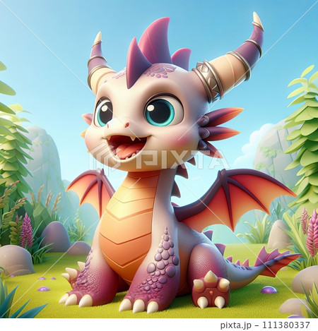 3D fantasy dragon 111380337