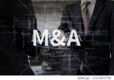M&A（企業の合併買収）のイメージ 111381738